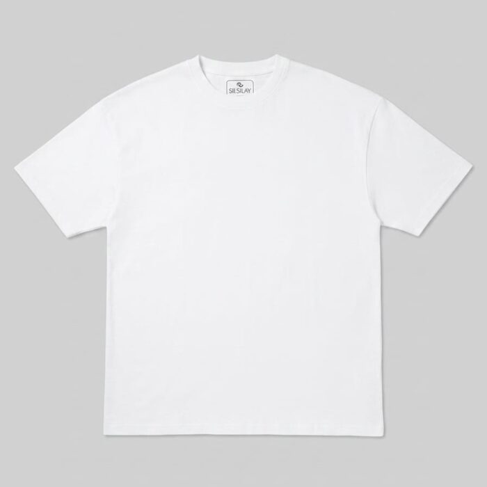 Silsilay round neck white shirts unisex
