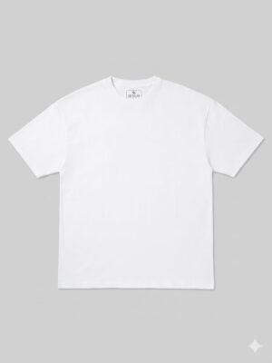 Silsilay round neck white shirts unisex
