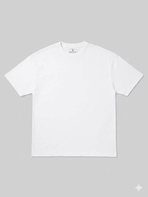 Silsilay round neck white shirts unisex